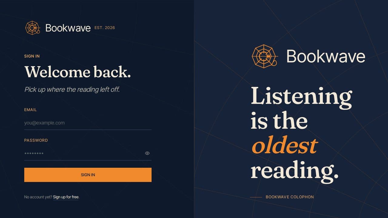 Bookwave, our interactive AI audiobook platform